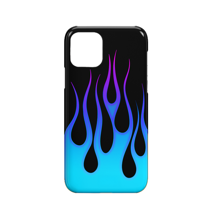BURNING FLAME BLUE - GLOSSY HARD CASE